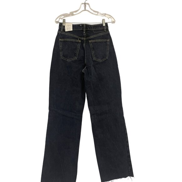 Zara Womens Wide Leg Jeans EU 38 US 6 Full Length Blue Denim 6045/224 NWT - Picture 2 of 15